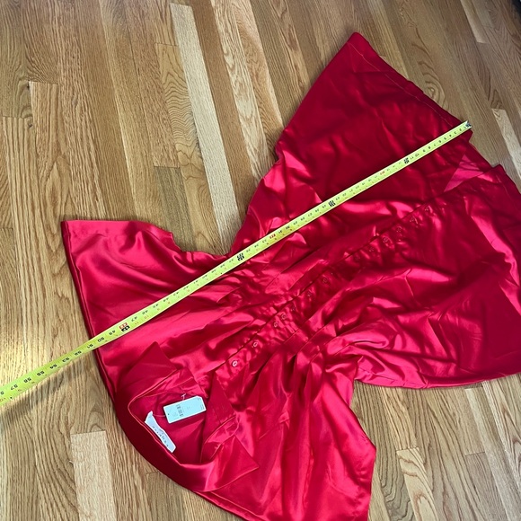 Anthropologie X Exquise Tobie Satin Shirt Dress Size Small NWT - Picture 10 of 13